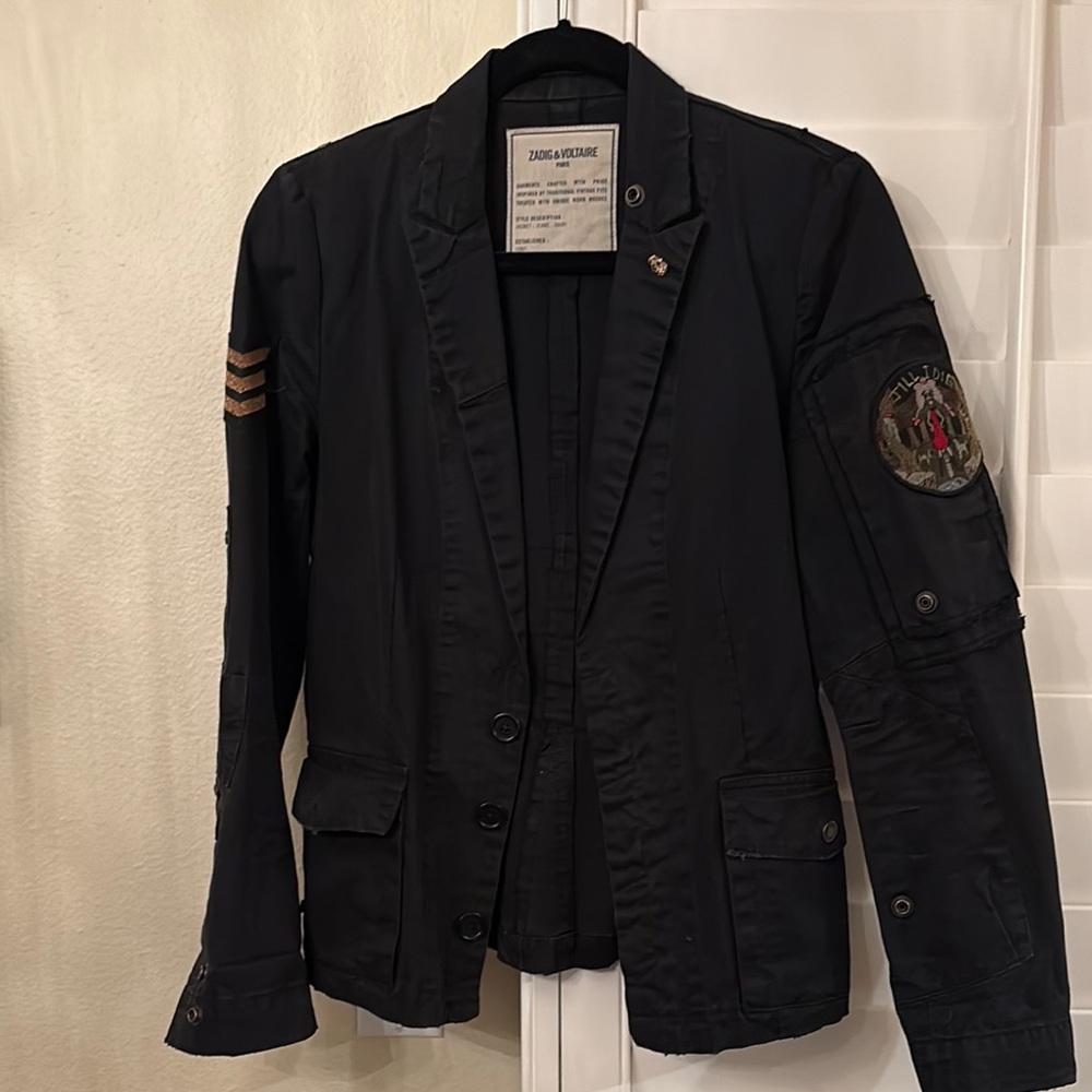 Zadig & Voltaire Black Military Jacket